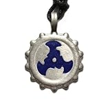 Triple Labry s, Triple Axe of History New Age Pewter Pendant on Adjustable Cord Necklace