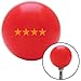 American Shifter 97989 Red Shift Knob with M16 x 1.5 Insert (Orange Officer 10 - Admiral)