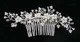 Austrian Crystal With Pearl Hair comb Tiara for Weddings, Proms, quinceanera or pageants FC2876