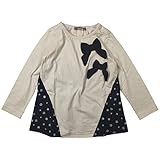 《H28年秋冬物》 nico hrat(ニコフラート) 製品洗い加工済み 42/2天竺スノー長袖Tシャツ 120cm/NV NO.B-260270