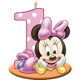 Minnie's 1st Birthday Molded Candle
