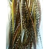 Sexy Sparkles 4"-6" Natural Mix Feathers for Hair Extensions Bunched Together Salon Quali