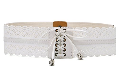 Syuer Womens Wide Soft Faux Leather Self Tie Wrap Vintage Waist Band Cinch Belt