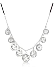NINE WEST VINTAGE AMERICA "Florabella" Worn Silver-Tone Shaky Frontal Necklace, 10"