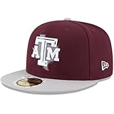 NCAA Texas A&M Aggies State Flective Redux 59FIFTY Fitted Cap, 7.375, Red