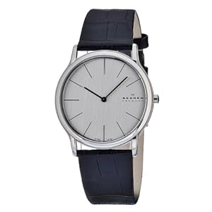 Skagen Men 858XLSLC Skagen Denmark Super Slim Chrome & Black Watch