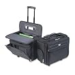 US Luggage Ballistic Nylon Rolling PC Cataglog Case with Hanging File - B151-4 Black