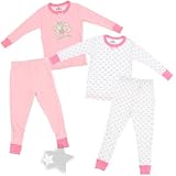 Butterfly Set of Two Thermal Pajamas for Toddler Girls