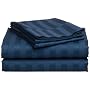 Hotel Collection 410-Thread-Count Egyptian Cotton Sateen Dobby Stripe Queen Sheet Set, Peacock