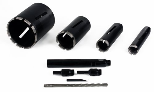 Dry Diamond Masonry Core Drill Bit Kit 1.5 2 3 5