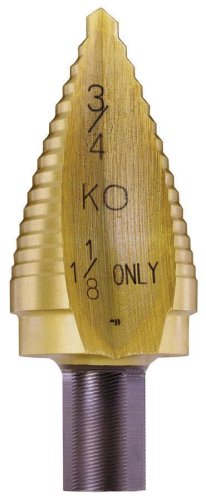 Irwin 15313 Unibit13T Titanium Nitrate Coated 1 1 8 Inch by 1 2 Inch Shank Step Drill Bit