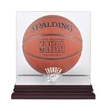 Mounted Memories Oklahoma City Thunder Mahogany Team Logo Basketball Display Case With Mirrored Back