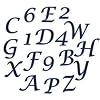 upper case script alphabet