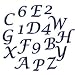 FMM Upper Case Script Alphabet & Number Tappit Cutters Set