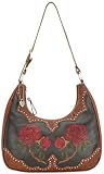 American West Roses Are Red Scoop Top Structured Hobo Handbag