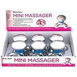 41jWTinqkeL. SL160  New Mitaki Japan 6pc Personal Battery Powered Massager In Countertop Display Silver Tone Abs Body