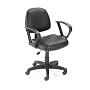 Boss Leather Plus Posture Task Chair with Loop Arms