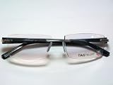 Tag Heuer - Authentic Tag Heuer 8102 001 Brushed Frame Striped Temples Rimless Eyeglasses 52mm Eyewear