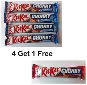 Nestle Japan Kitkat Chunky cookies &amp; cream Wafer Bar (4 pieces free 1) 38g
