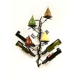 ArtDeco Eight Bottle Wall Wine and Candle Holder
