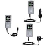 Deluxe Kit for the RCA M4304 Opal Digital Media Player includes a USB cable with Car and Wall Charger – uses Gomadic TipExchange Technology