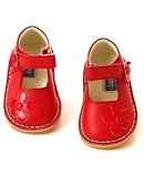 : L'Amour Red One Flower Mary Janes