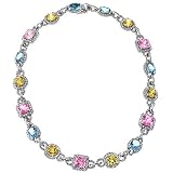 Oscars Night Out Party Necklace In Sterling Silver & Cz (Holiday Special)