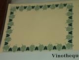 Wine Bottle Labels--Plain with Grape & Press Border