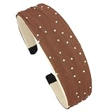 Handmade Lace Wrap Rhinestones Satin 1.57 Inch Headband