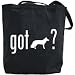 Canvas Tote Bag Black  Got White German Shepherd Dog ?  Dog