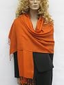 CASHMERE PASHMINA SHAWL (REGULAR) from Cashmere Pashmina Group in vivid 55 colors (BURNT ORANGE)