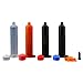 Jensen Global JG30A-20-UVB-GBR 30 cc Air Syringe & Stopper Kit UV Black Opaque Barrel Red Straight Wall Stopper Box of 20