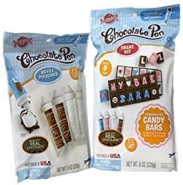 Chocolate Pen Treat Kit 6 Bars and Refill Pouch Bundle by Candy Craft