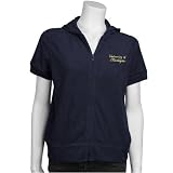 Michigan Wolverines Navy Blue Ladies French Full Zip Hoody Short Sleeve Jacket