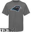 Carolina Panthers Heather Black Retro Logo Vintage T-shirt