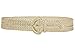 2 Inch Wide Hand Made Soft Metallic Woven Braided Round Belt