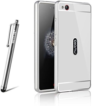 Z9 Mini Aluminum Case, Weclub Metal Frame + Pc Back Cover For ZTE Nubia Z9 Mini One Pack [1Weclub Stylus + 1Case ] - Silver