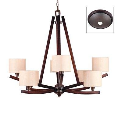 Golden Lighting 4090-8 MW 8 Light Geller Chandelier, Mahogany On Sale