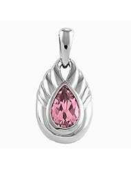18K Yellow Gold Pear Cut Pink Tourmaline Pendant -- LIFETIME WARRANTY