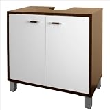 Waschbeckenunterschrank mit 2 T�ren - Unterschrank Badezimmerschrank Wenge