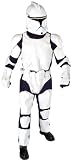 Men's Deluxe Clone Trooper Costume With Body Armor, Gloves And Mask, Adult Extra Large, White/Black, Adult Extra Large