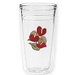 Anthuriam Flower 12 oz Slimline Insulated Beverage Tumbler, Clear