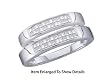 Matching 14k. White Gold 1/2 Ct. Diamond Wedding Band Set For Him and Her