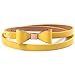 Sanwood Woman's Candy Color Bowknot PU Leather Waistband