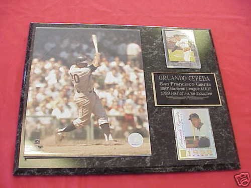 Orlando Cepeda 2 Card Collectors Plaque