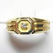 14K Yellow Gold Diamond Man's Ring