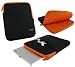 rooCASE Super Bubble Neoprene Sleeve Case Cover for Apple iPad 2 Wifi / 3G Model HP TouchPad Wi-Fi 9.7-Inch (Black / Orange)