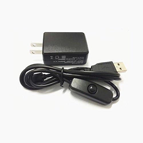 DC 5V Raspberry pi 3 model b power supply charger adapter 2.5a with on off switch USB cable