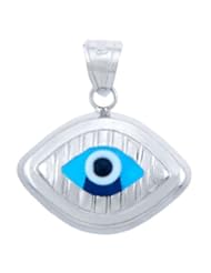 Bright Blue 14k White Gold Evil Eye