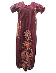 From Amazon.com. Click for details:
 Apparel: Women Kaftans Maroon Stripes Floral Print Cotton Caftan Dress L / M - mogulinterior Apparel: Women Kaftans Maroon Stripes Floral Print Cotton Caftan Dress L / M - mogulinterior